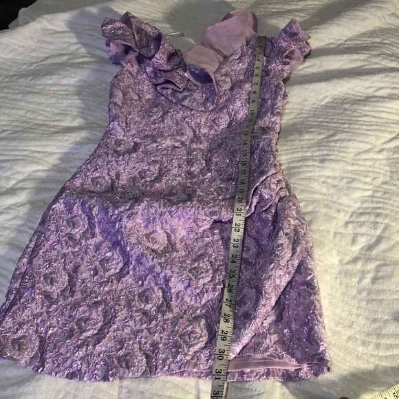 Zara Limited Edition Lilac Pink Ruffled Mini Dress Party Event - Picture 9 of 9